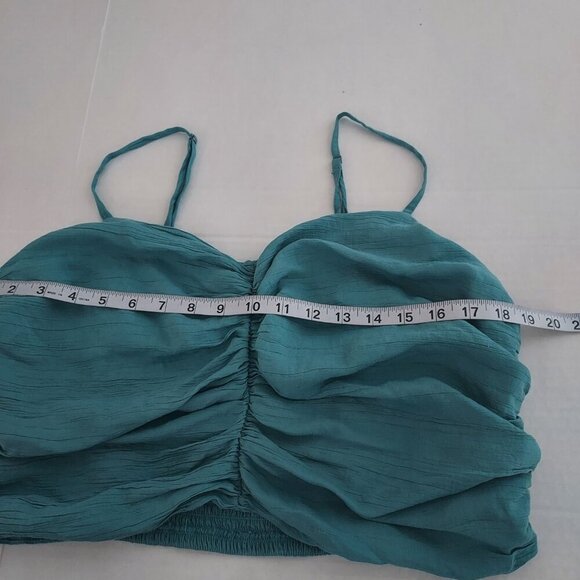 Abercrombie & Fitch Teal Green Sleeveless Cropped Top Size Xl - Picture 4 of 6